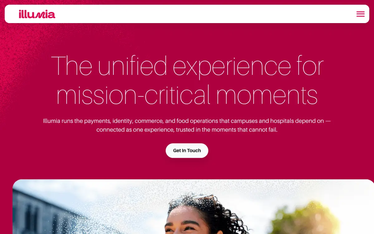 Home page of CBORD's website