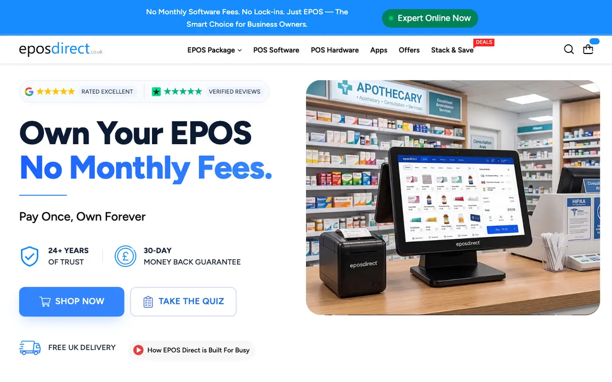 Home page of EPOS Direct's website