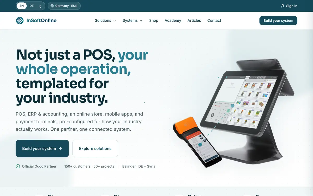 Home page of InSoft's website