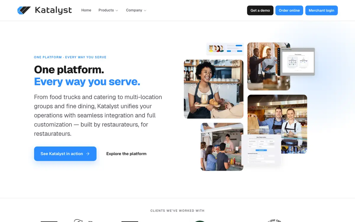 Home page of Katalyst POS's website