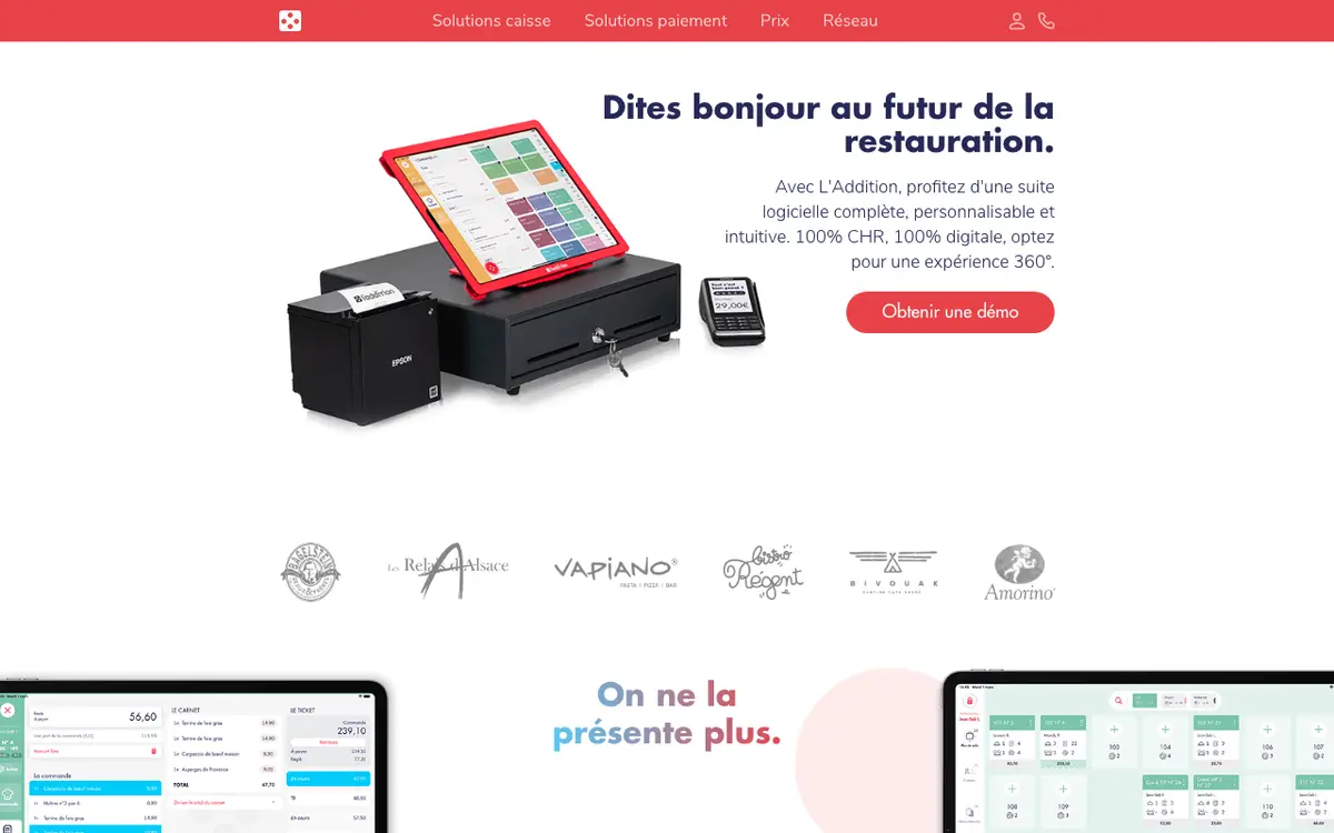 Home page of L'Addition's website
