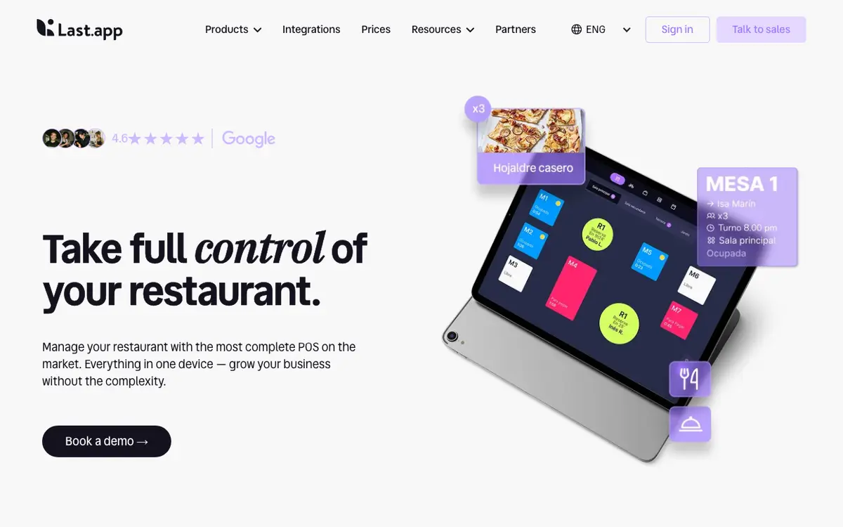 Home page of Last.app's website
