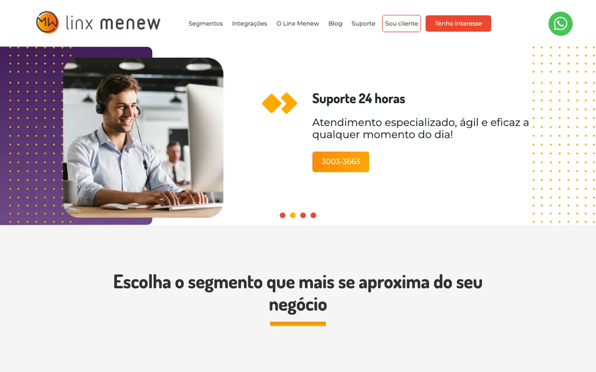 Home page of Linx Menew's website