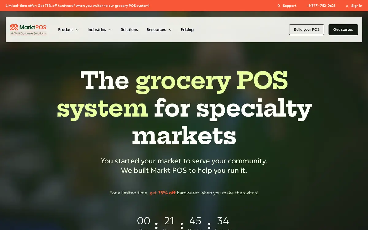 Home page of Markt POS's website