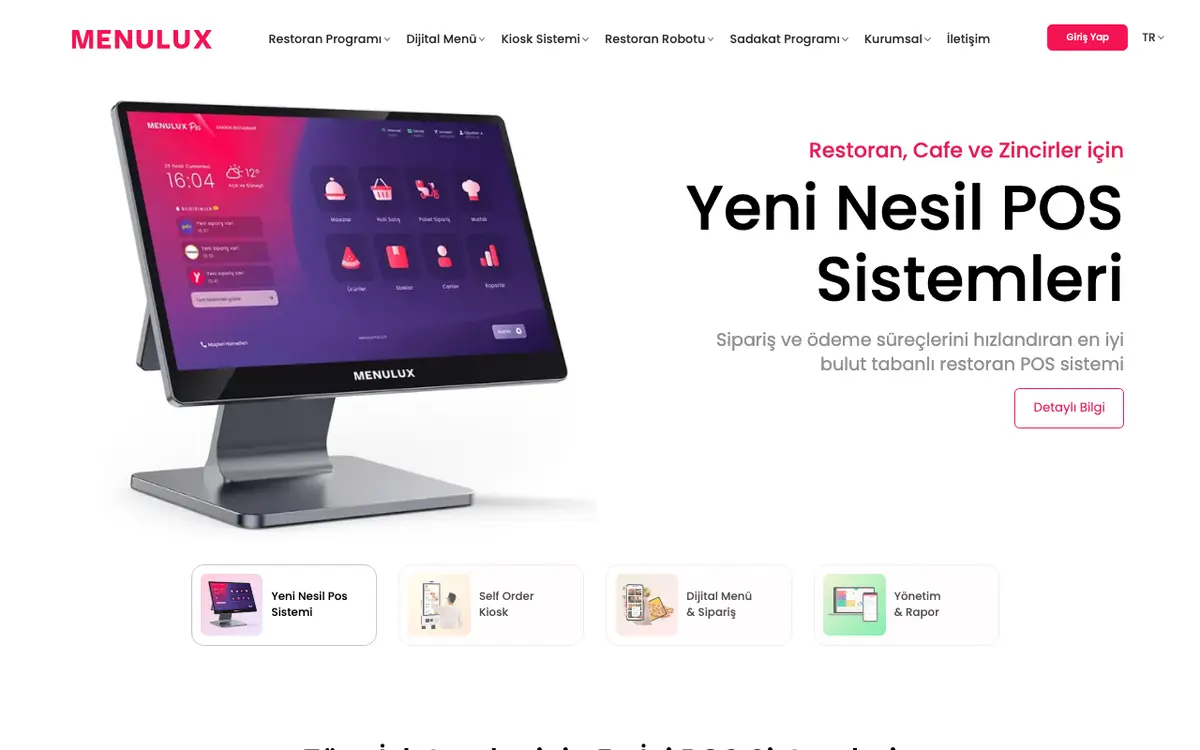 Home page of Menulux's website