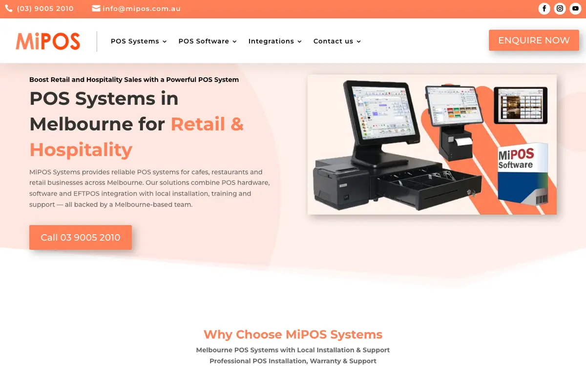 Home page of MiPOS's website