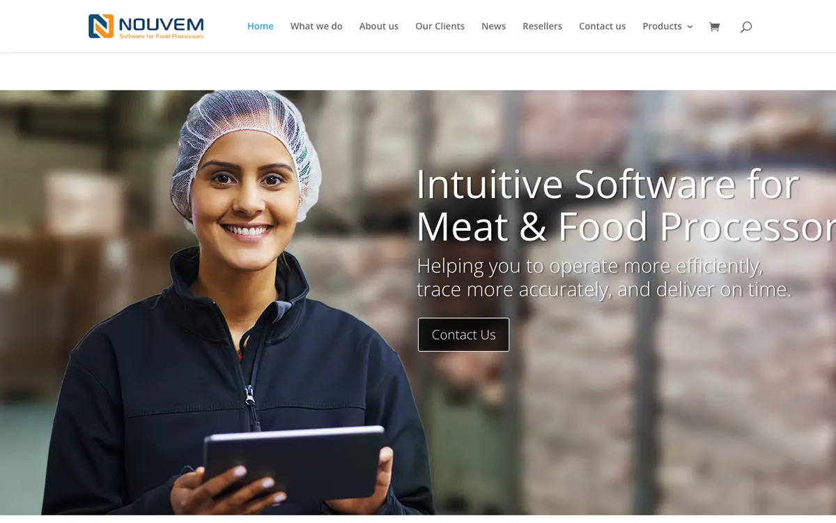 Home page of Nouvem's website