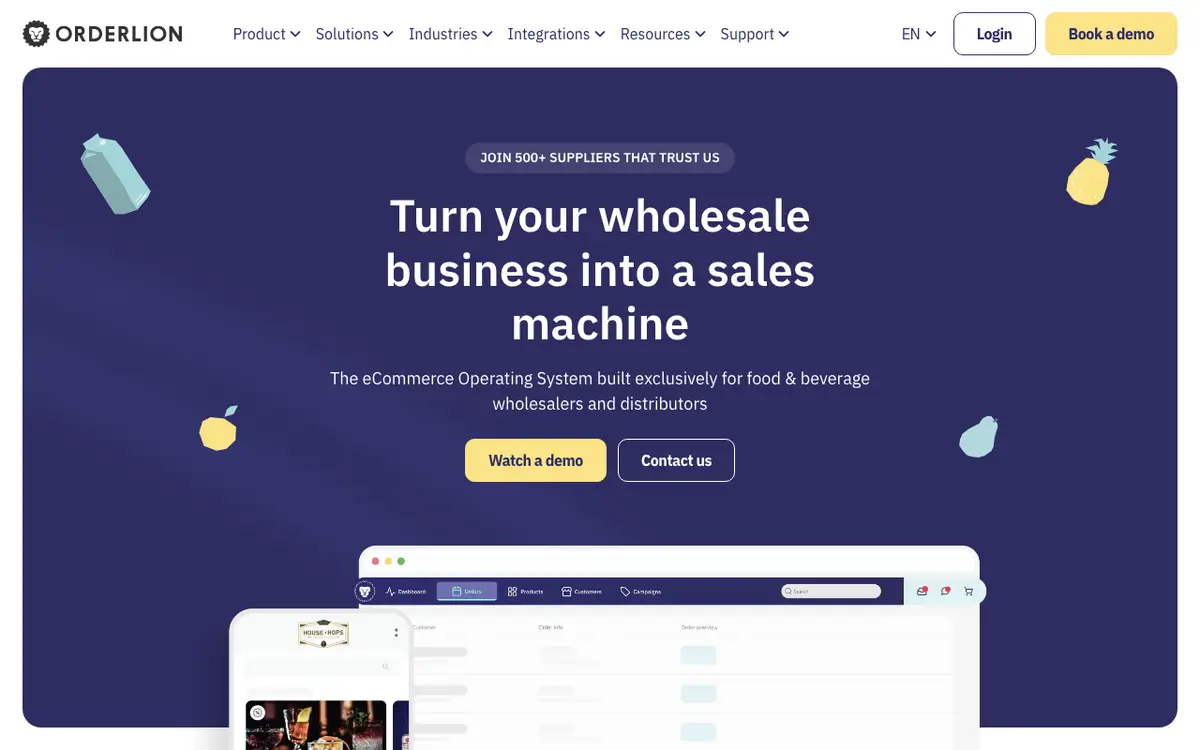 Home page of Orderlion's website