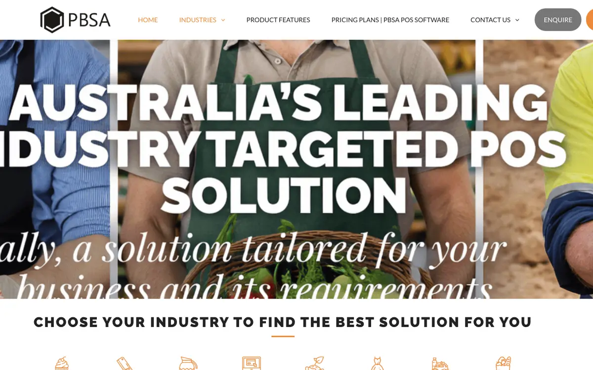Home page of PBSA POS's website