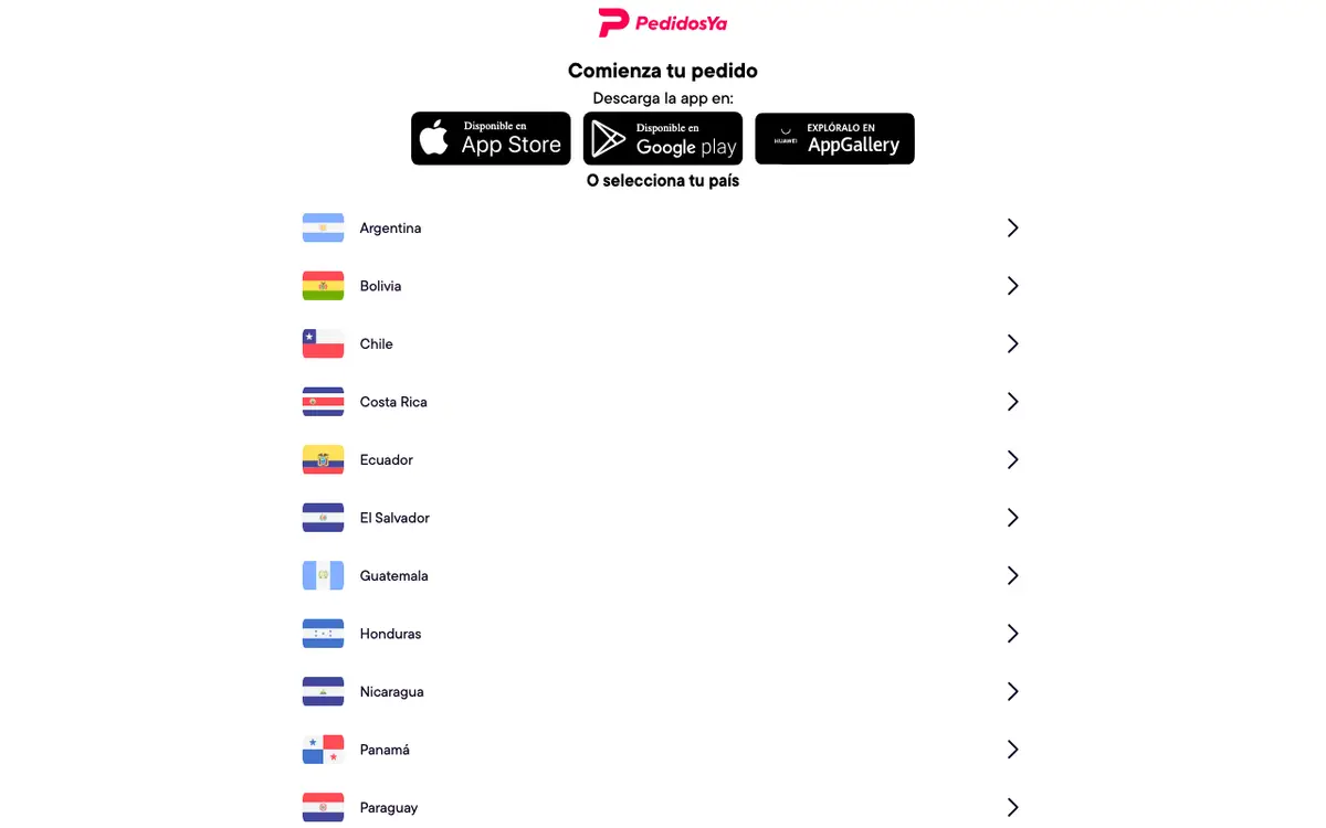 Home page of PedidosYa Partners's website