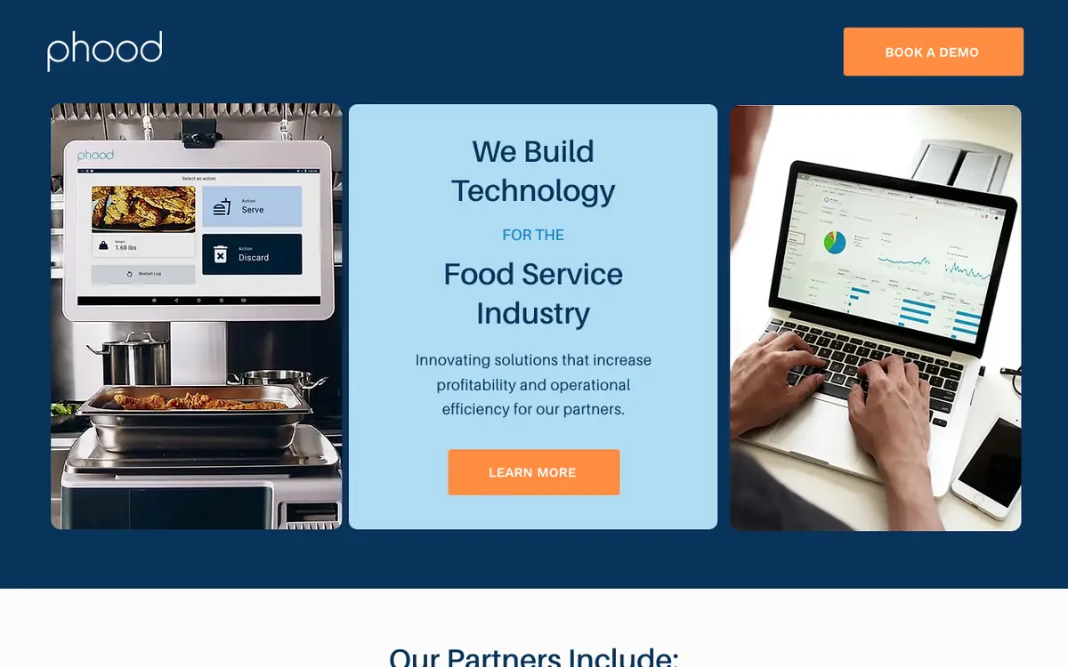 Home page of Phood's website