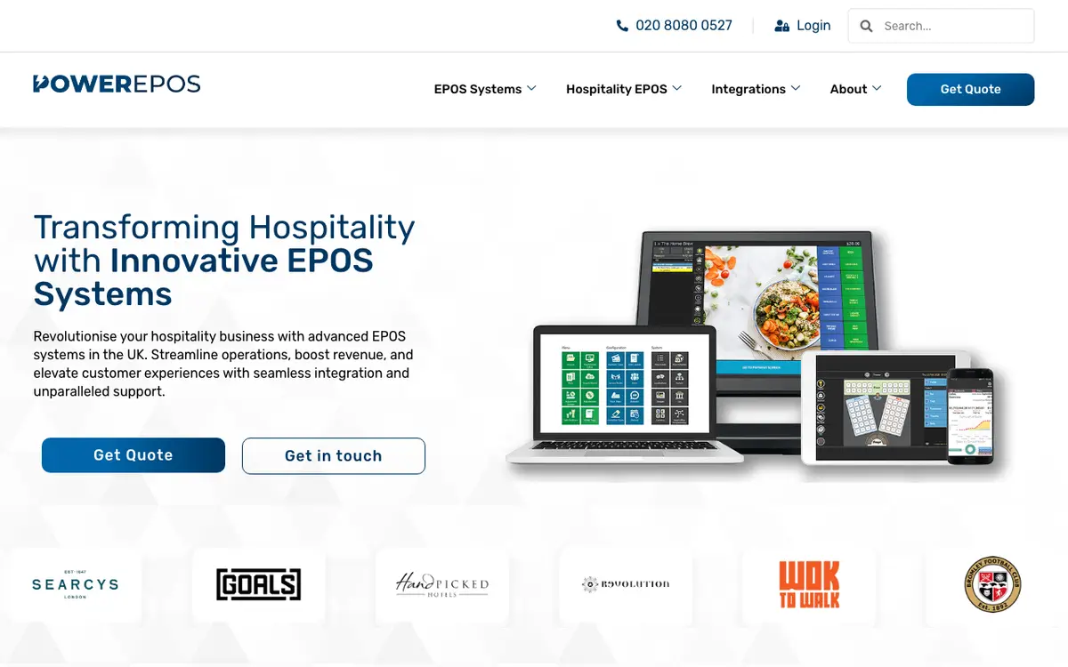 Home page of PowerEPOS's website