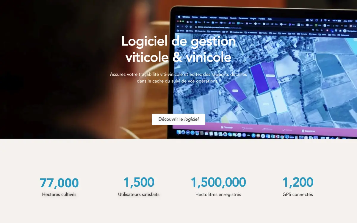 Home page of Process2Wine's website
