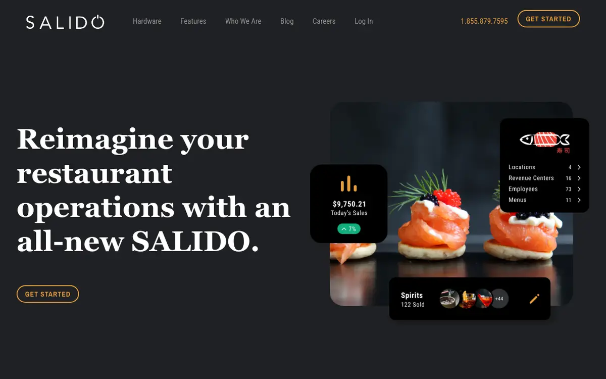 Home page of SALIDO's website
