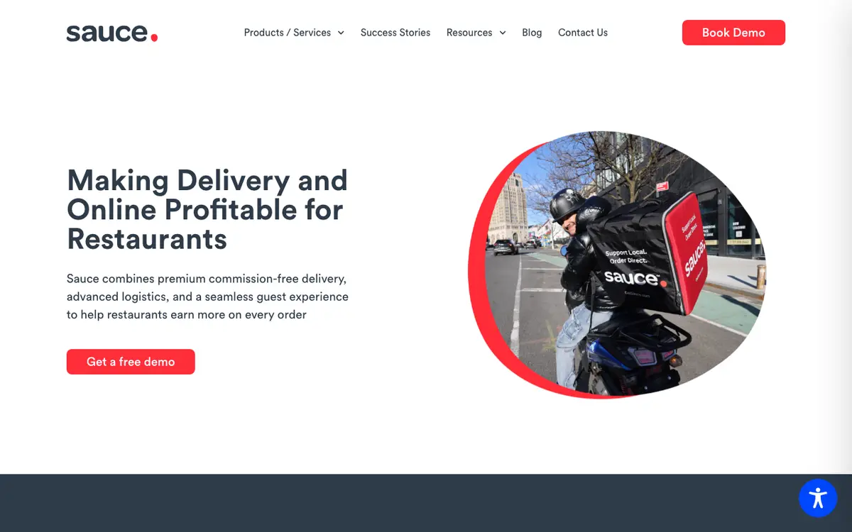 Home page of Sauce's website