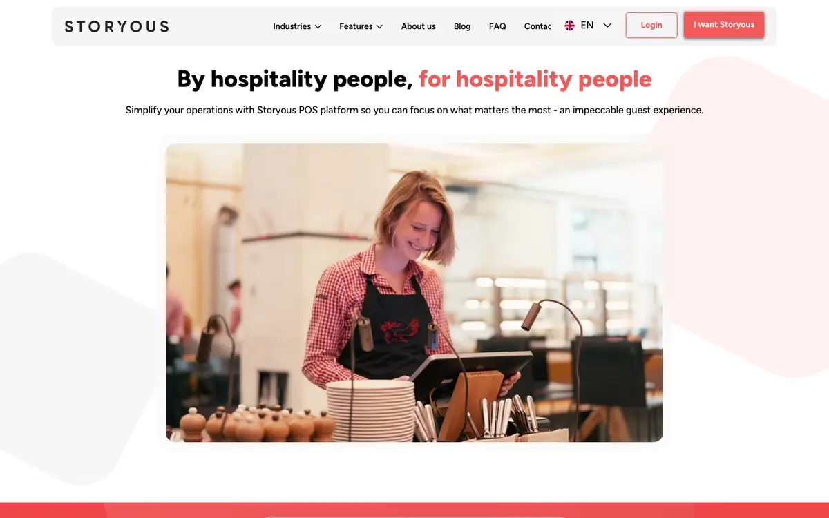 Home page of Storyous's website