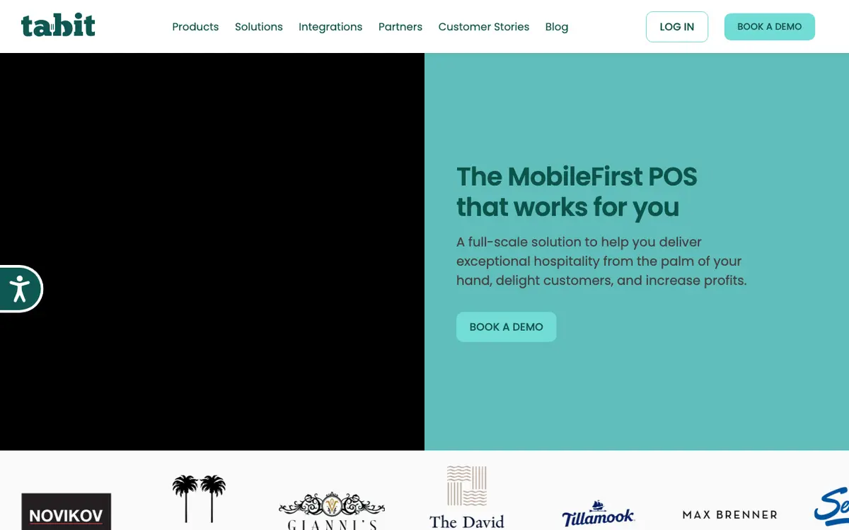 Home page of Tabit's website