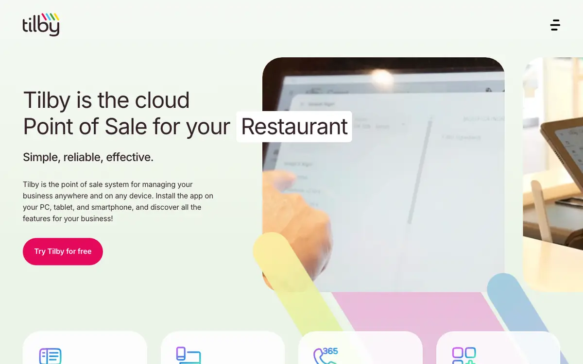 Home page of Tilby's website