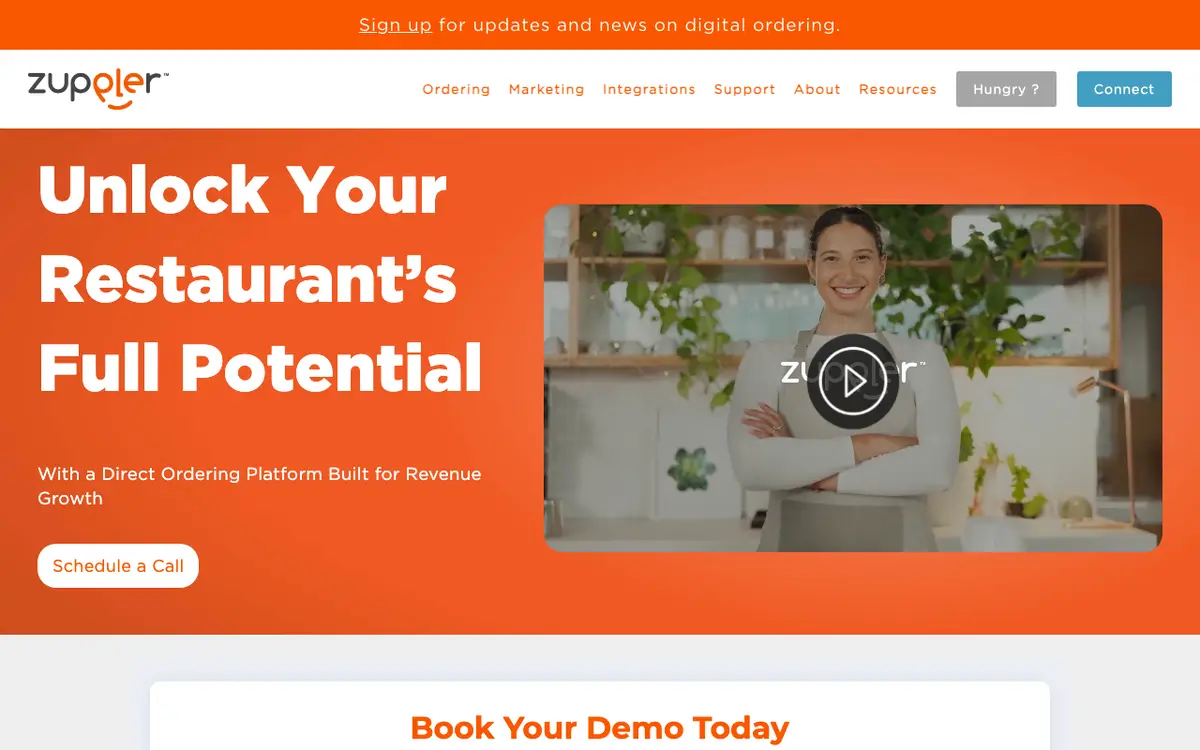 Home page of Zuppler's website